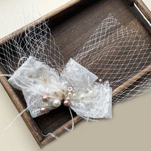 Crystal Beads Hairband Bridal Bowknot Hairwear