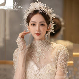 Clear Crystal Liquid Flower Headband Hair Accessory