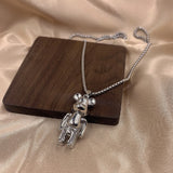 HIPHOP Stainless Steel Violent Bears Pendant Necklace Charm Choker