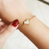 Butterfly Love Pendant Steel Bracelet Women Charm Jewelry Green Agate Zircon