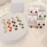 Shamrock Flower Charm Bracelet Stainless Steel Clover Bangles