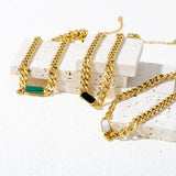 Stainless Steel Square Plate Bracelet for Women Jewelry