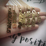 HIYONG 12 Zodiac Necklace, Constellations Charm Pendant Nameplate Letter Necklac