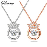 Sterling Silver Crown Necklace Heart Pendant Gift Women