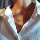 Sterling Silver Beating Heart Necklace Zircon Love Heart Necklaces