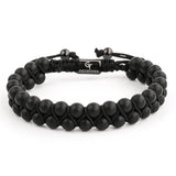 Double Row Matte Tiger Eyes Yoga Beads Bracelet