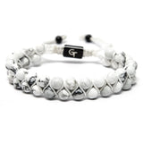 Double Row Matte Tiger Eyes Yoga Beads Bracelet