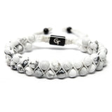 Double Row Matte Tiger Eyes Yoga Beads Bracelet