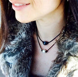 Single Cultured Pearl Choker Necklace on Leather Cord for Women Girls