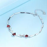 Sterling 925 Silver Bracelet, Deer Stone Bracelet Christmas Bracelets