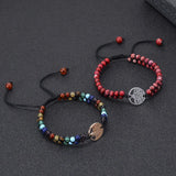 Tree Of Life Charm Bracelet Natural Stone Beads Yoga Friendship Bangle