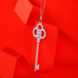 Moissanite 925 Silver Necklace Men Women Crystal Pendant