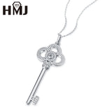 Moissanite 925 Silver Necklace Men Women Crystal Pendant