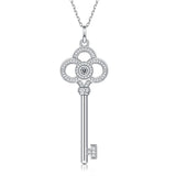 Moissanite 925 Silver Necklace Men Women Crystal Pendant