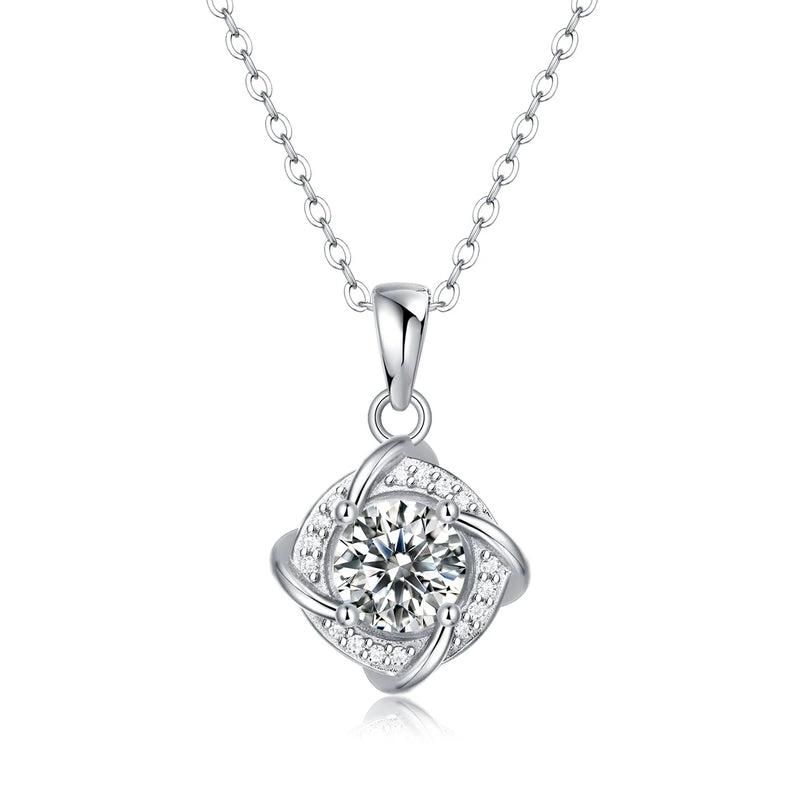 Moissanite Men's Necklace 925 Sterling Silver Woman Pendant
