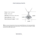 Moissanite Men's Necklace 925 Sterling Silver Woman Pendant