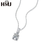 Moissanite S 925 Silver Initial Necklace Pendant Crystals Chain Choker