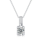 Moissanite S 925 Silver Initial Necklace Pendant Crystals Chain Choker