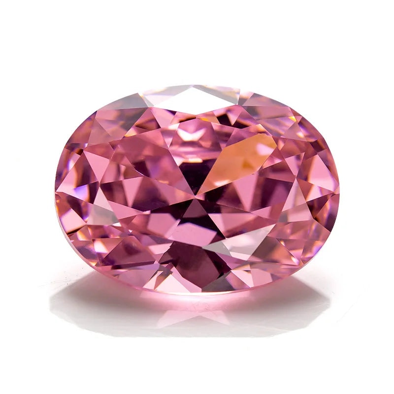 Pink CZ Oval Gemstone 7 Colors AAAAA Loose Stones Jewelry Making