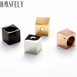 2mm Hole 316L Stainless Steel Cube Beads for DIY Bracelet Making