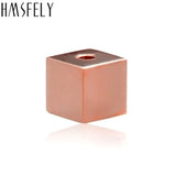 2mm Hole 316L Stainless Steel Cube Beads for DIY Bracelet Making