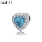 316L Stainless Steel Crystal Heart Beads DIY Jewelry Accessories