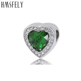 316L Stainless Steel Crystal Heart Beads DIY Jewelry Accessories