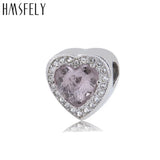 316L Stainless Steel Crystal Heart Beads DIY Jewelry Accessories