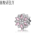 316L Stainless Steel Crystal Flower Beads for DIY Jewelry Making 4pcs