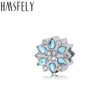 316L Stainless Steel Crystal Flower Beads for DIY Jewelry Making 4pcs