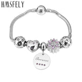 316L Stainless Steel Crystal Flower Beads for DIY Jewelry Making 4pcs