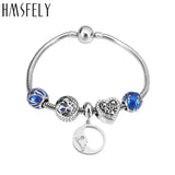 316L Stainless Steel Charm Crystal Round Shape Pendant For DIY Bracelet Necklace