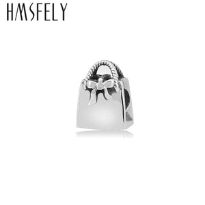 316L Stainless Steel Lady Bag Big Hole Beads DIY Bracelet Necklace