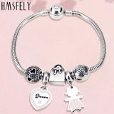 316L Stainless Steel Lady Bag Big Hole Beads DIY Bracelet Necklace