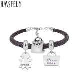 316L Stainless Steel Lady Bag Big Hole Beads DIY Bracelet Necklace