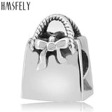 316L Stainless Steel Lady Bag Big Hole Beads DIY Bracelet Necklace