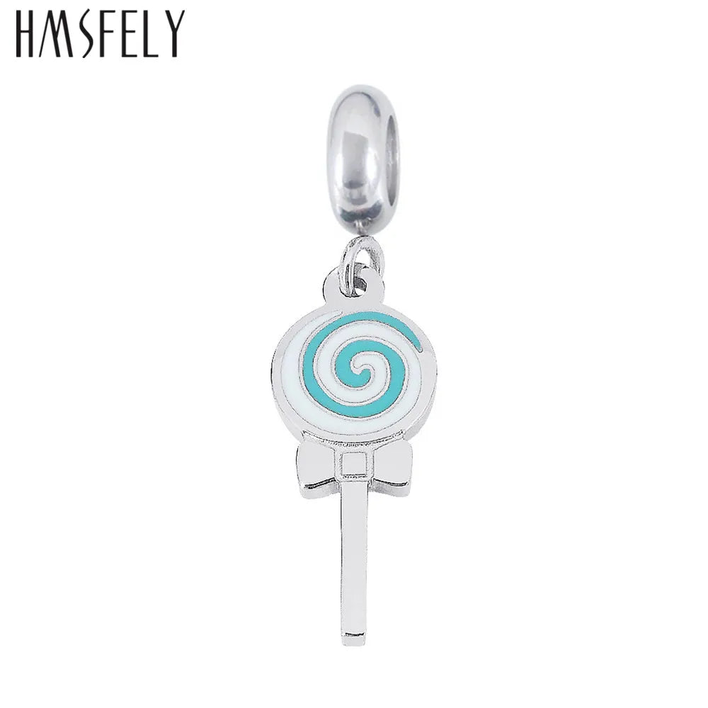 316L Stainless Steel Lollipop Charm Pendant for DIY Jewelry Making