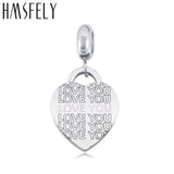 316L Stainless Steel Heart Shape Love You Charm Pendant