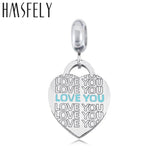 316L Stainless Steel Heart Shape Love You Charm Pendant