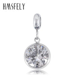 316L Stainless Steel Crystal Charm Pendant Bracelet Necklace Jewelry Making 4pcs