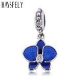 316L Stainless Steel Enamel Flower Pendant for DIY Bracelets Necklace