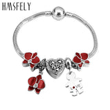 316L Stainless Steel Enamel Flower Pendant for DIY Bracelets Necklace