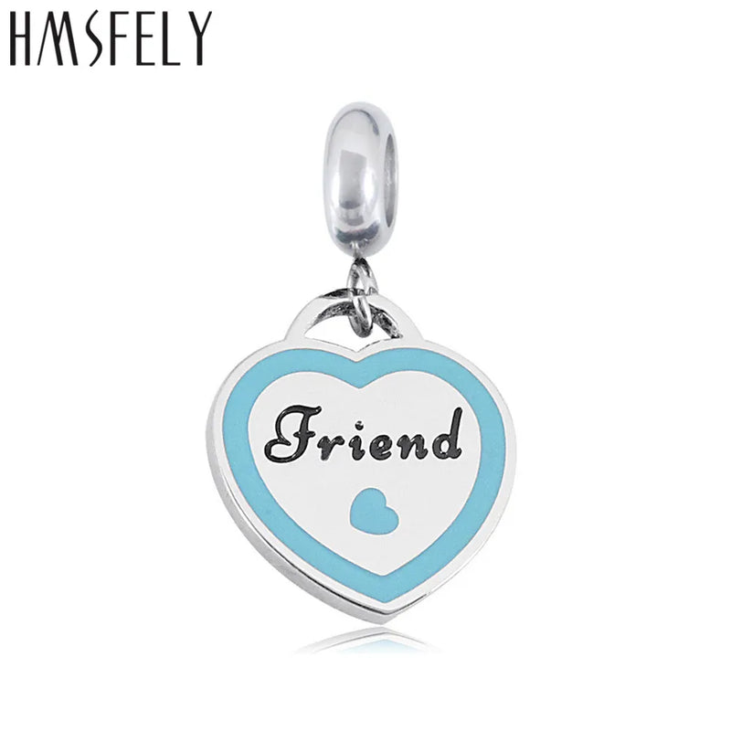 316L Stainless Steel Heart Pendant DIY Bracelet Necklace Accessory