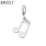316L Stainless Steel Music Symbol Pendant DIY Bracelet Necklace Jewelry Making