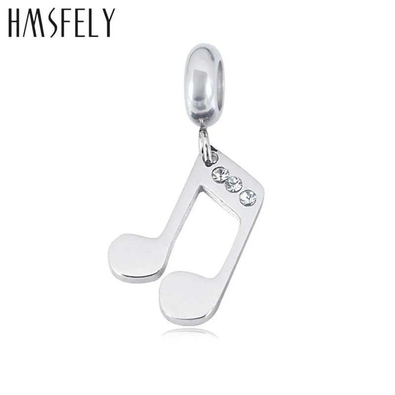 316L Stainless Steel Music Symbol Pendant DIY Bracelet Necklace Jewelry Making