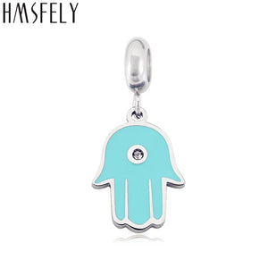 316L Stainless Steel Pendant Eye Hand Shape for DIY Charm Bracelet Necklace