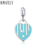 316L Stainless Steel Pink Love Heart Charm Pendant for DIY Bracelets Necklace