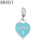 316L Stainless Steel Pink Heart Pendant Charm for DIY Bracelets Necklace