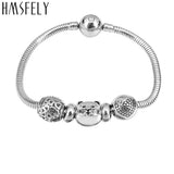 316L Stainless Steel Round Charm Beads Heart Dot Beads