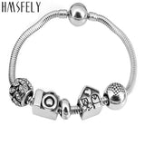 316L Stainless Steel Round Charm Beads Heart Dot Beads